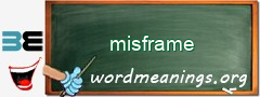 WordMeaning blackboard for misframe